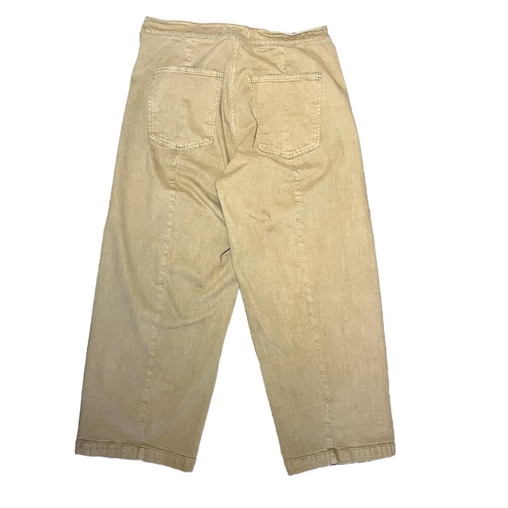 Madewell Women's Emmett Wide-Leg Crop Pant: Welt Pocket Edition Drill Khaki 33 - Picture 8 of 11